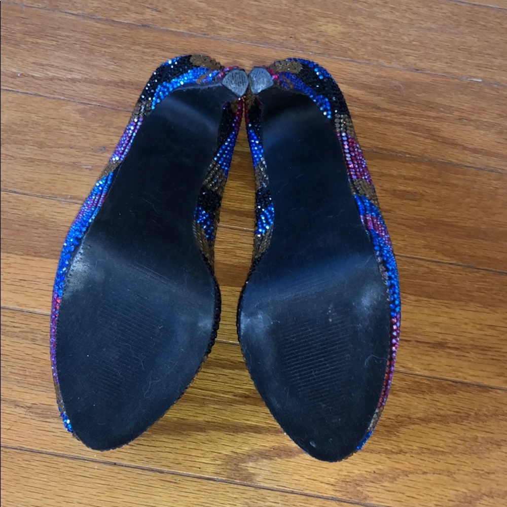 Multi-Colored Rhinestone Platform Heels - image 5